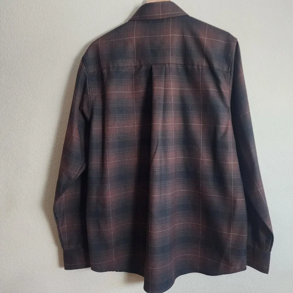 Dixxon Flannel Company Shirt Mens XL Brown Black The Traveler Plaid Button Front - Picture 8 of 10